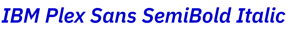 IBM Plex Sans SemiBold Italic fuente